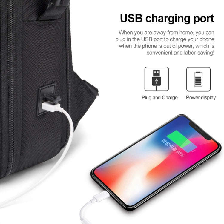 Bange BG-S51 Men Waterproof Large Capacity Backpack with USB Port, Size: 43 x 31 x 16cm, 43 x 31 ...