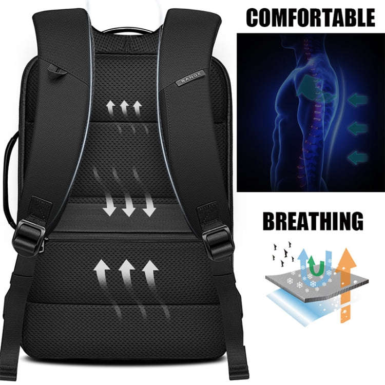 Bange BG-S51 Men Waterproof Large Capacity Backpack with USB Port, Size: 43 x 31 x 16cm, 43 x 31 ...