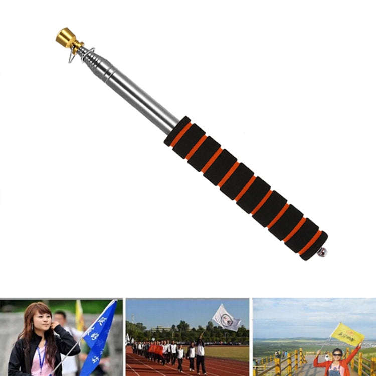 2.5M 11 Knots Multi-function Telescopic Stainless Steel Sponge Golden Head Teaching Stick Guide F...