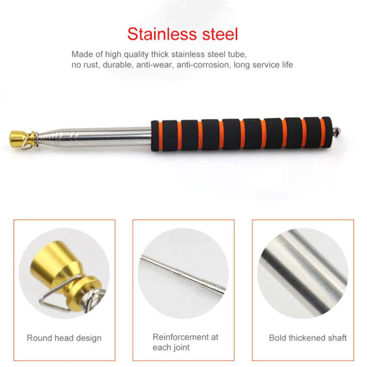 2.5M 11 Knots Multi-function Telescopic Stainless Steel Sponge Golden Head Teaching Stick Guide F...