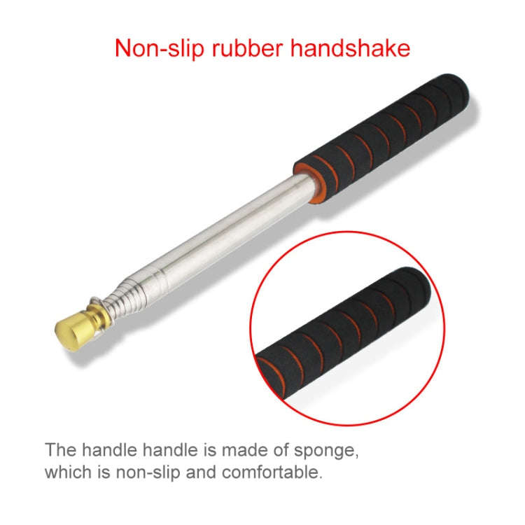 2.5M 11 Knots Multi-function Telescopic Stainless Steel Sponge Golden Head Teaching Stick Guide F...