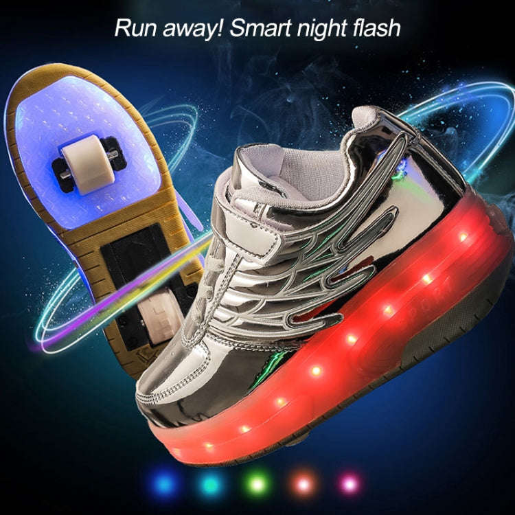 CD03 LED Double Wheel Wing Roller Skating Shoes, Size : 39, Size : 39 (Black), Size : 39 (Pink), ...