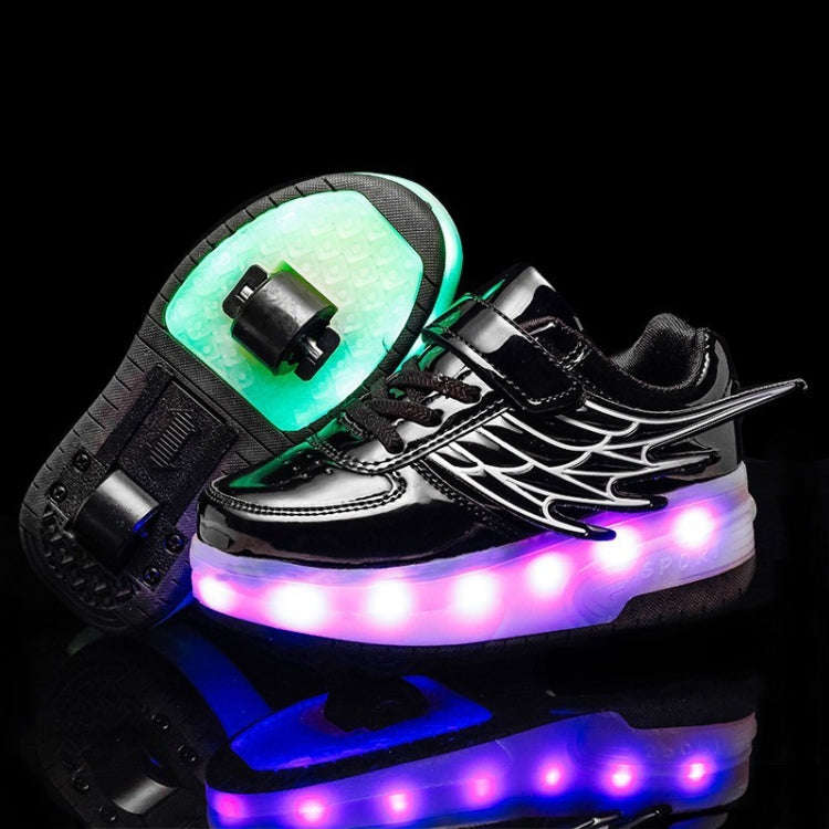 CD03 LED Double Wheel Wing Roller Skating Shoes, Size : 40, Size : 40 (Black), Size : 40 (Pink), ...