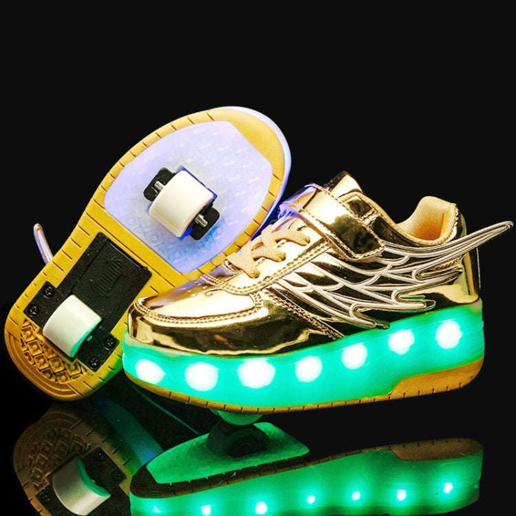 CD03 LED Double Wheel Wing Roller Skating Shoes, Size : 40, Size : 40 (Black), Size : 40 (Pink), ...