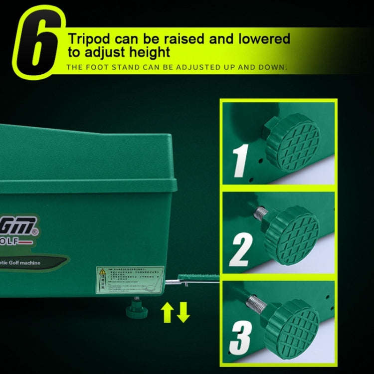 PGM Golf Ball Dispenser Automatic Tee Up Machine with Club Rack, Size: 62x32x32cm, 62x32x32cm Green