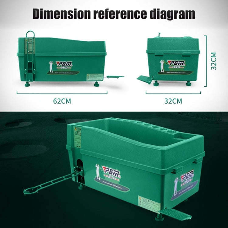 PGM Golf Ball Dispenser Automatic Tee Up Machine with Club Rack, Size: 62x32x32cm, 62x32x32cm Green