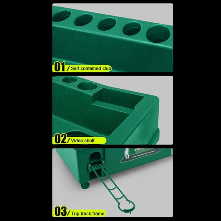 PGM Golf Ball Dispenser Automatic Tee Up Machine with Club Rack, Size: 62x32x32cm, 62x32x32cm Green
