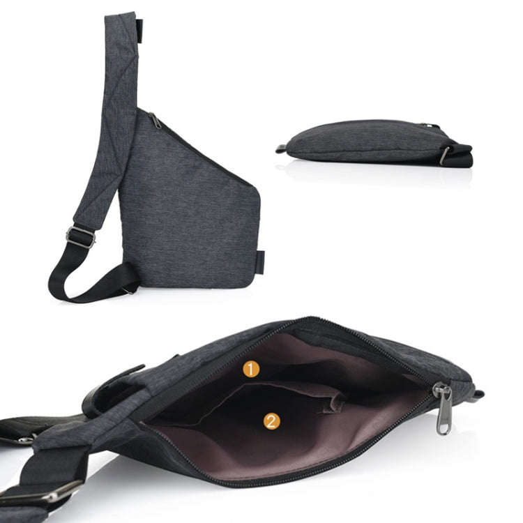 Multi-Function Portable Anti-theft Polyester Business Chest Bag Outdoor Sports Left Shoulder Bag ...