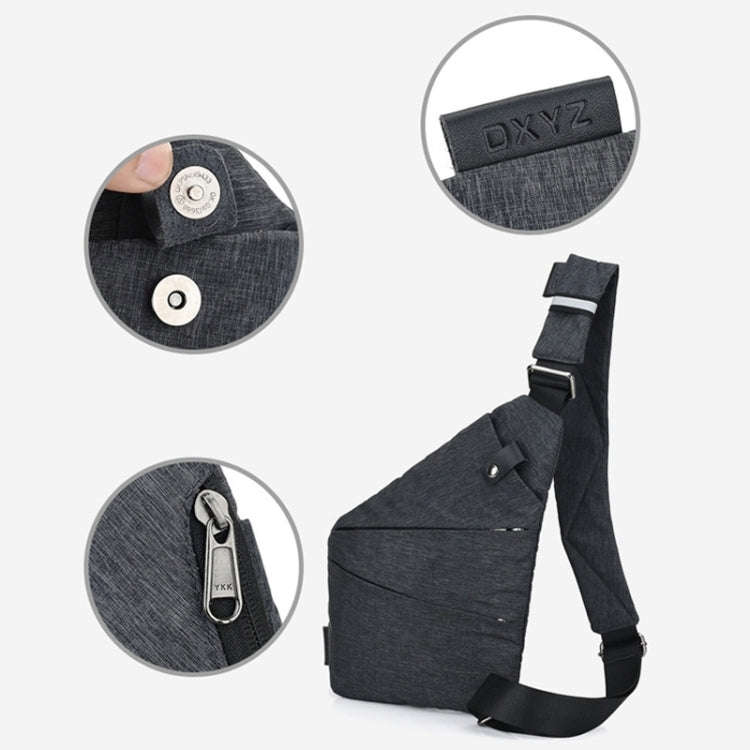 Multi-Function Portable Anti-theft Polyester Business Chest Bag Outdoor Sports Left Shoulder Bag ...