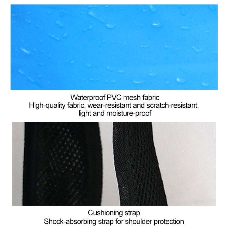Outdoor Folding Double Shoulder Bag Dry Sack PVC Waterproof  Backpack, Capacity: 25L