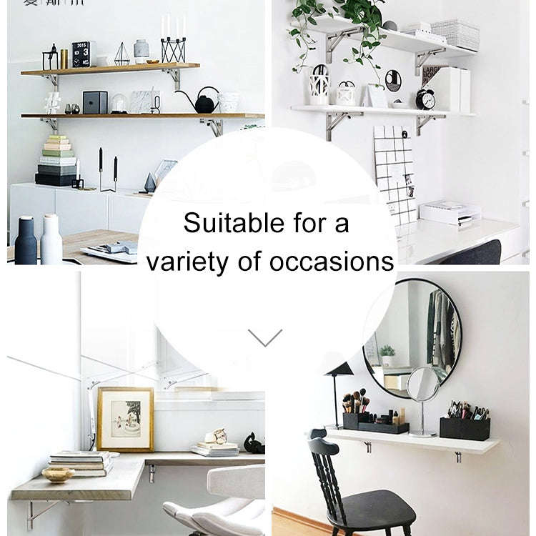 20 inch K Type Wall-mounted Foldable Stainless Steel Spring Storage Shelf for Dining Table, 20 inch