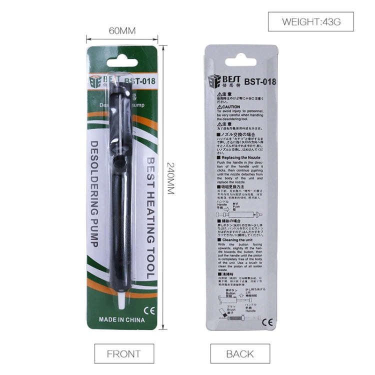 BEST-018 Professional Solder Sucking Desoldering Pump Tool, BEST-018