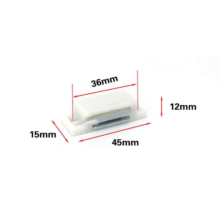 50 PCS Plastic Strong Magnetic Cupboard Door Suction Wardrobe Bookcase Home Accessories, Size: S, S