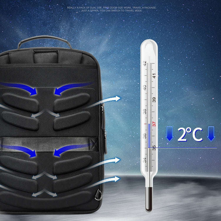 Bopai 751-006551 Large Capacity Business Casual Breathable Laptop Backpack with External USB Inte...