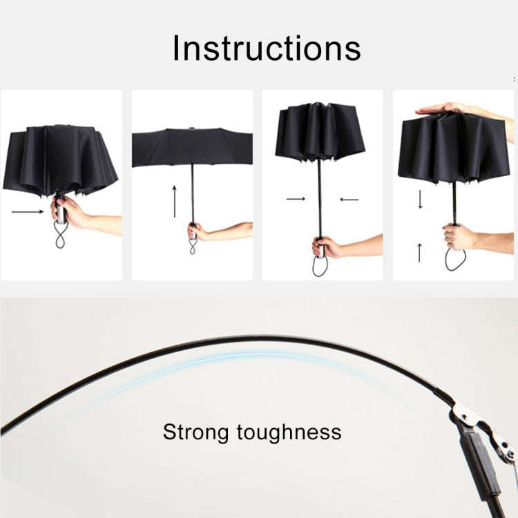 Automatic Lightweight Portable Three Folding Waterproof Anti-UV Umbrella