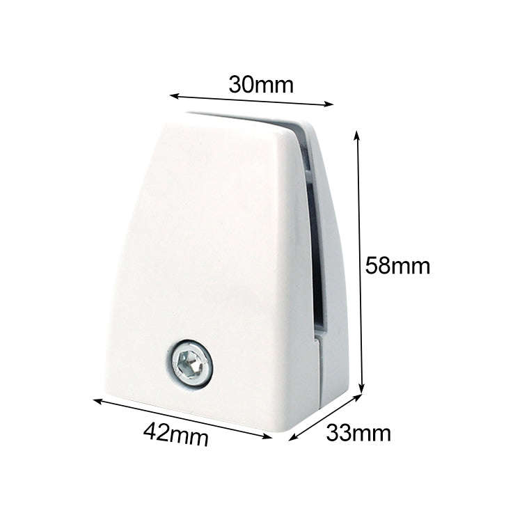 Flat Shape Aluminum Alloy Office Desktop Screen Fixing Clip Partition Clip (White), Flat Shape (W...