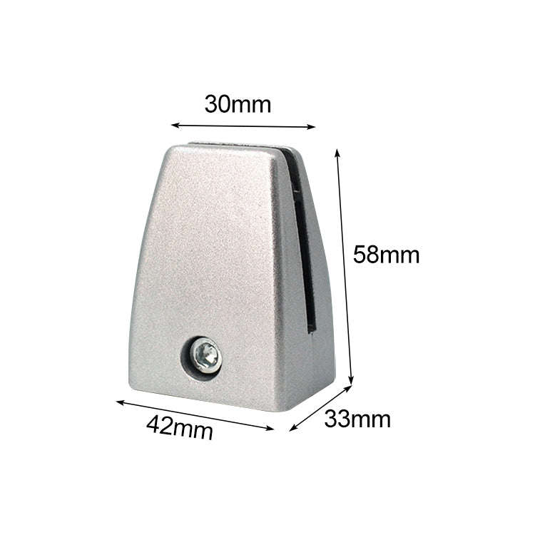 Flat Shape Aluminum Alloy Office Desktop Screen Fixing Clip Partition Clip (Silver), Flat Shape (...