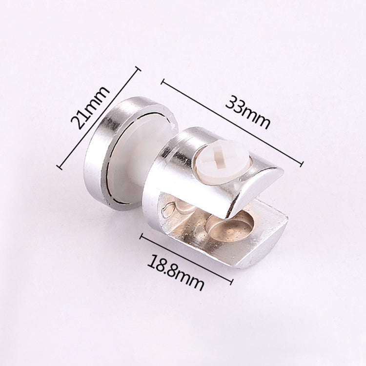 10 PCS Zinc Alloy Bright Fixed Bracket Connection 8mm Cylindrical Glass Fixing Clamp with Base, 8...