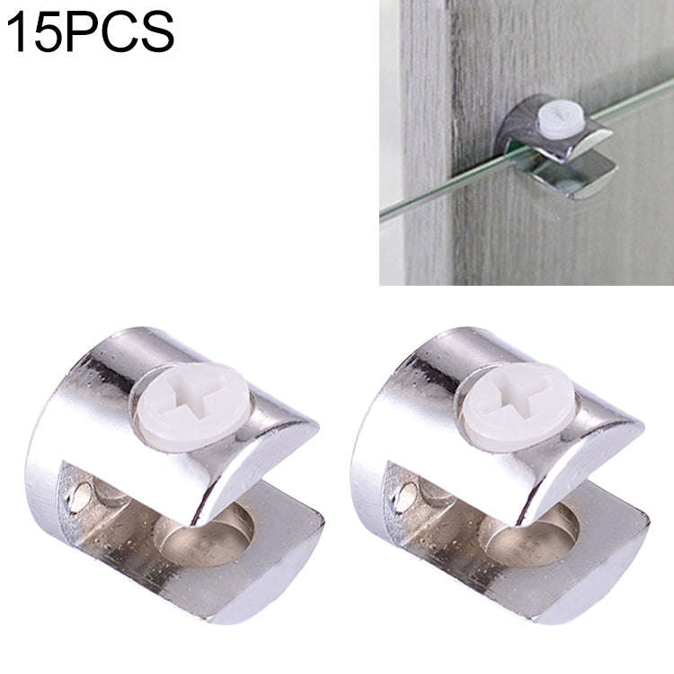 15 PCS Zinc Alloy Bright Fixed Bracket Connection 12mm Cylindrical Glass Fixing Clamp, 12mm Cylin...