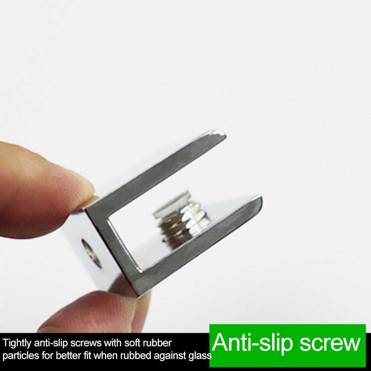 Zinc Alloy Bright Fixed Bracket Connection Square Glass Fixing Clamp, Size: L, Square, Size: L