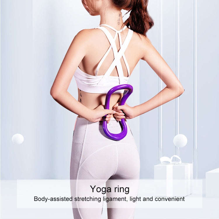 2 PCS PP Double Massage Point Yoga Circle Fascia Stretching Ring Pilates Resistance Ring, Light Pink