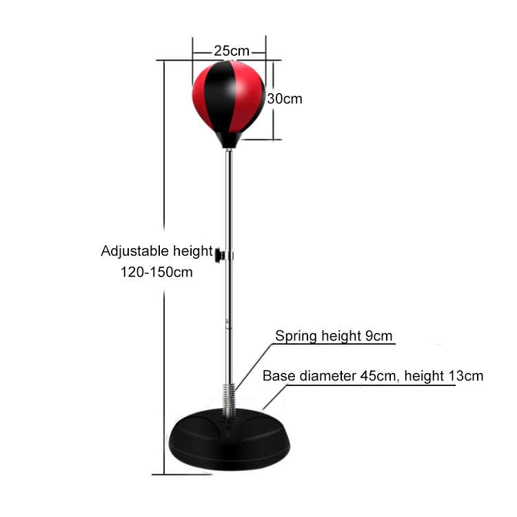 Children Base Version Height Adjustable Vertical PU Leather Vent Ball Boxing Speed Ball Family Fi...