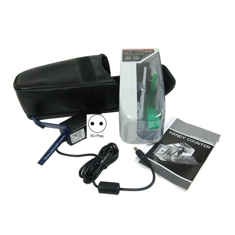 V30 Mini Portable Multi Paper Currency Counting Money Counter, EU Plug, EU Plug