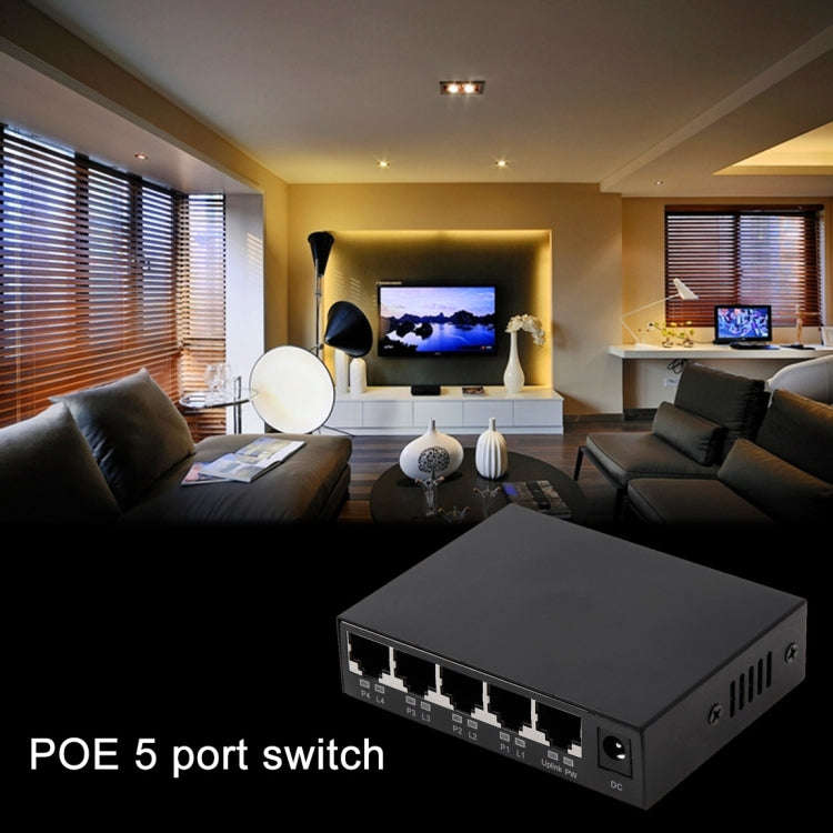 5 Ports 10/100Mbps POE Switch IEEE802.3af Power Over Ethernet Network Switch for IP Camera VoIP P...
