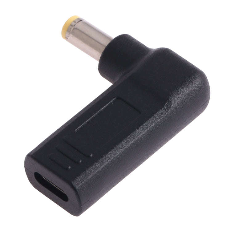 USB-C / Type-C Female to 5.5 x 2.5mm Male Plug Elbow Adapter Connector, 5.5 x 2.5mm Elbow