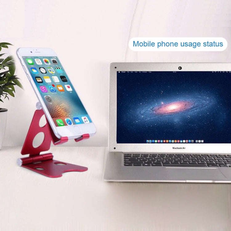 ROOSTAND R2 Aluminum Alloy Mobile Desktop Tablet Bracket Double Folding Lazy Artifact, Size: 6.4x...