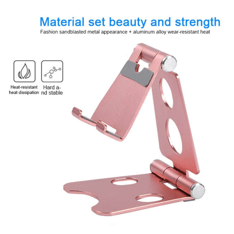 ROOSTAND R2 Aluminum Alloy Mobile Desktop Tablet Bracket Double Folding Lazy Artifact, Size: 6.4x...