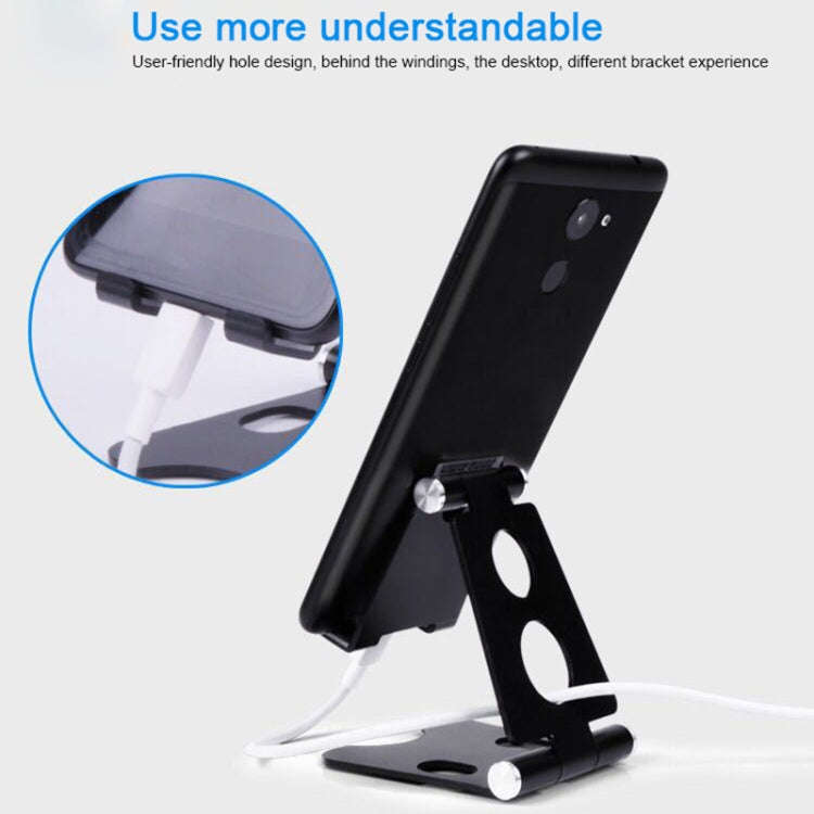 ROOSTAND R2 Aluminum Alloy Mobile Desktop Tablet Bracket Double Folding Lazy Artifact, Size: 6.4x...