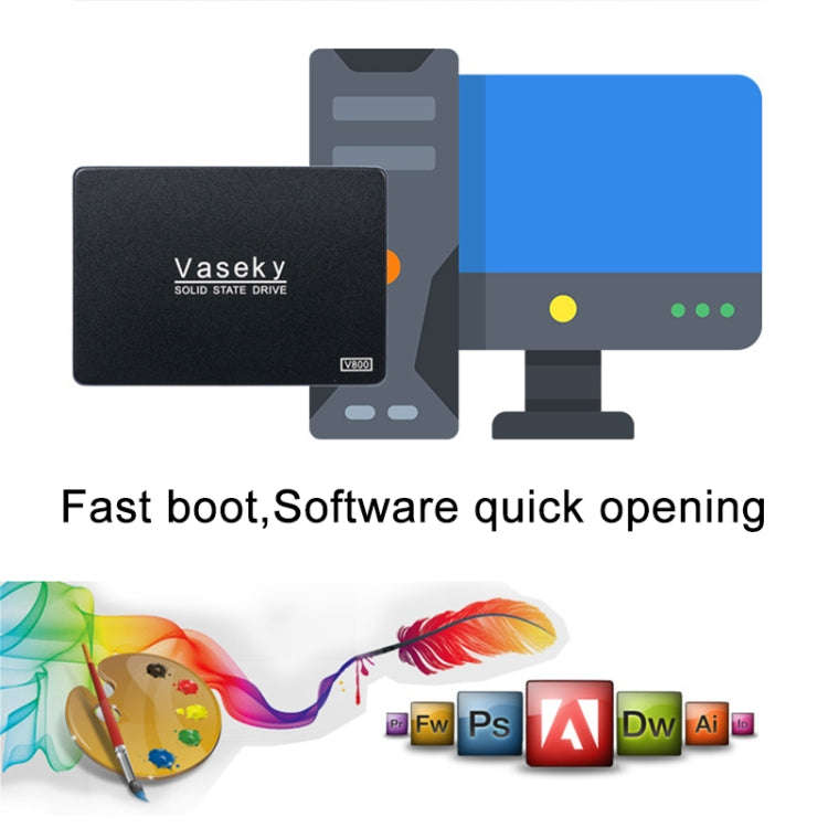 Vaseky V800 256GB 2.5 inch SATA3 6GB/s Ultra-Slim 7mm Solid State Drive SSD Hard Disk Drive for D...