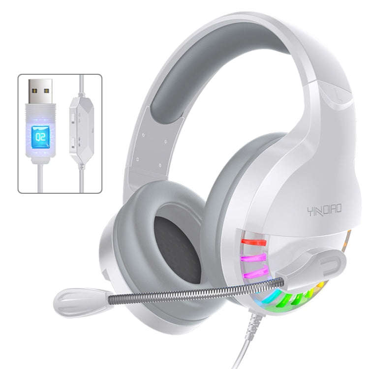 YINDIAO Q2 Head-mounted Wired Gaming Headset with Microphone, Version: Single USB Sound Card, Q2 ...