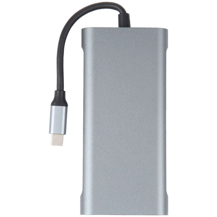 11 in 1 USB-C / Type-C to USB Docking Station HUB Adapter(100M Network Port), 100M Network Port