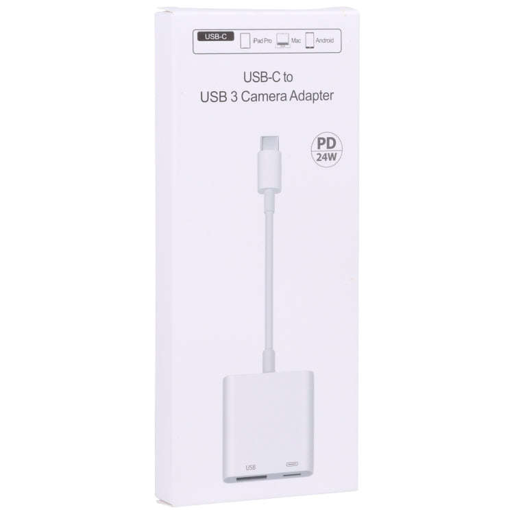 S-211 2 in 1 USB-C / Type-C Male to Type-C + USB Female Camera Adapter, S-211