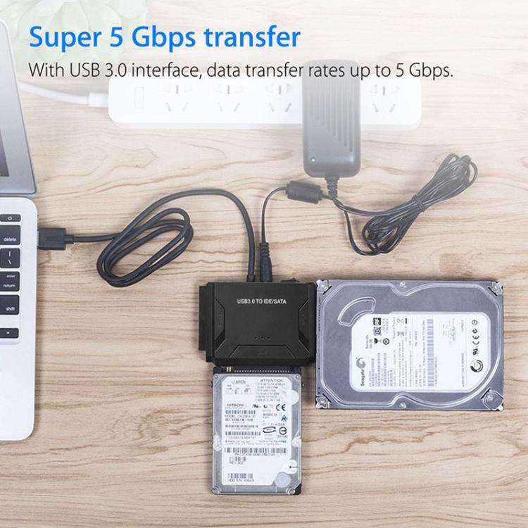 SATA / IDE to USB 3.0 Adapter 2.5 / 3.5 Inch Hard Drive Adapter Cable Converter, US Plug, PC2404,...
