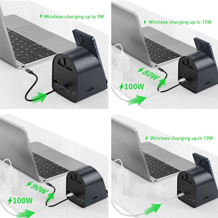 BYL-2211 10 in 1 USB-C / Type-C HUB Adapter, Support Phone Charger, BYL-2211