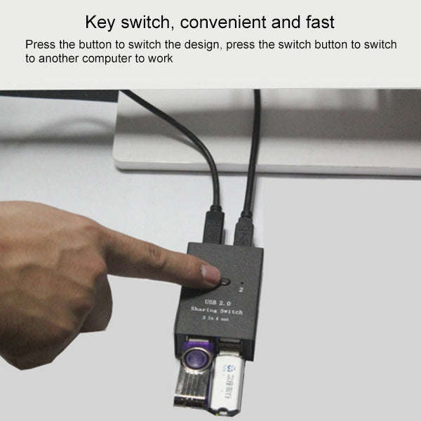 DY-B046 2 In 4 Out USB 2.0 Sharing Switch USB Flash Printer Adapter, DY-B046