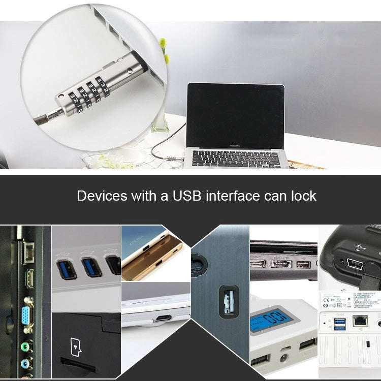 Universal USB Interface Laptop Security Lock, USB Interface