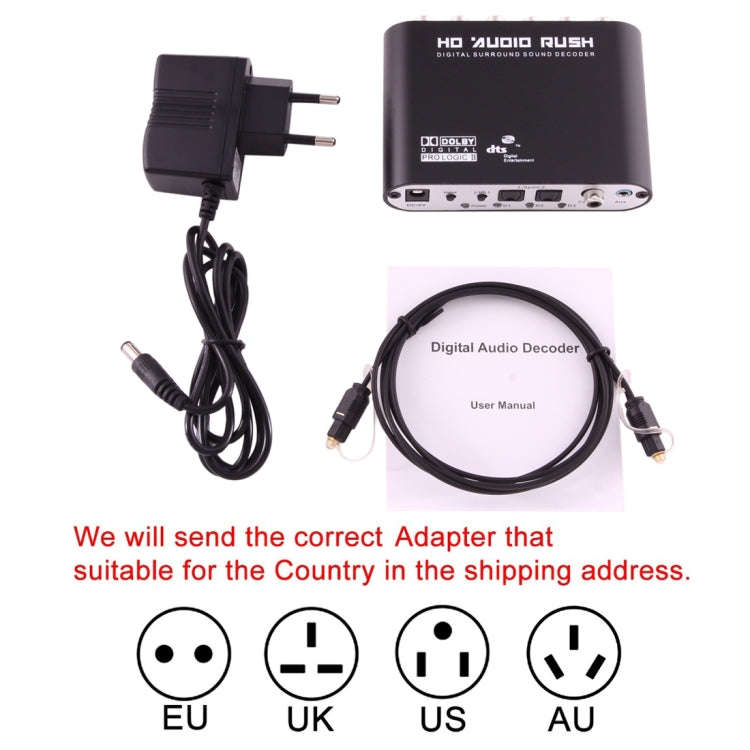 NEWKENG 51R DTS / AC3 to Analog 5.1 Audio / Stereo Audio Digital Audio Converter Decoder