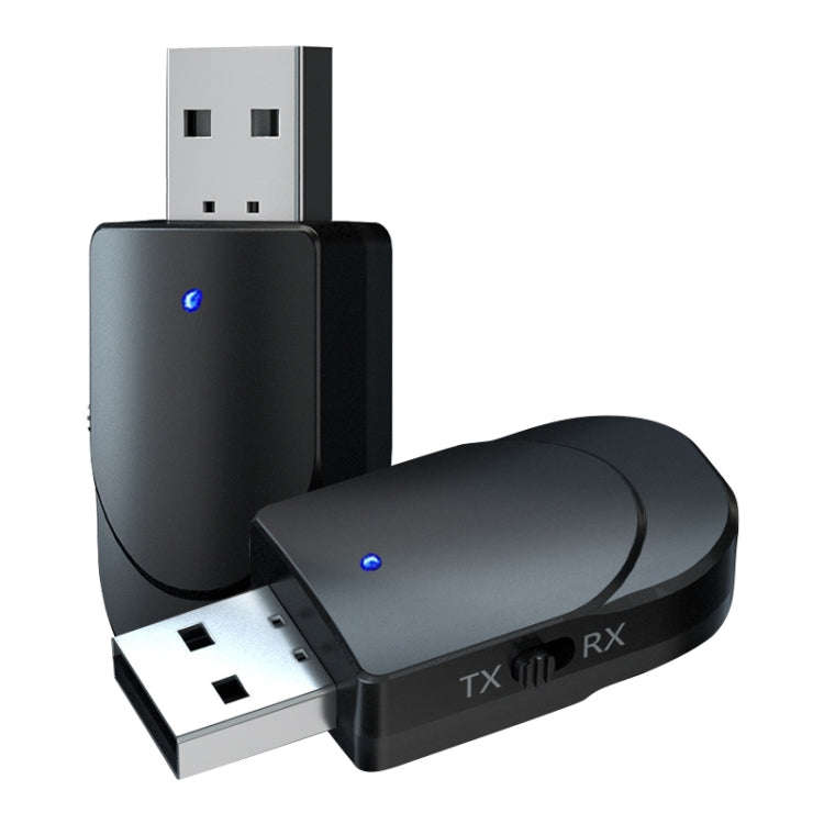 KN330 3 in 1 USB Bluetooth 5.0 Adapter Audio Transmitter Receiver with Switch Button & 3.5mm AUX ...