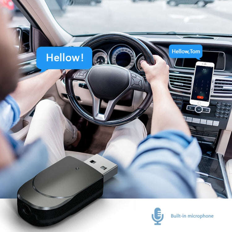 KN330 3 in 1 USB Bluetooth 5.0 Adapter Audio Transmitter Receiver with Switch Button & 3.5mm AUX ...