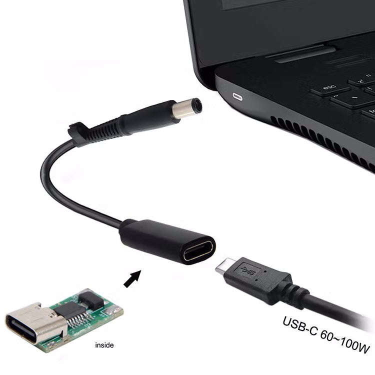 DP USB-C / Type-C to 7.4 x 0.6mm Power Adapter Charger Cable for HP, 2.4 x 0.6mm