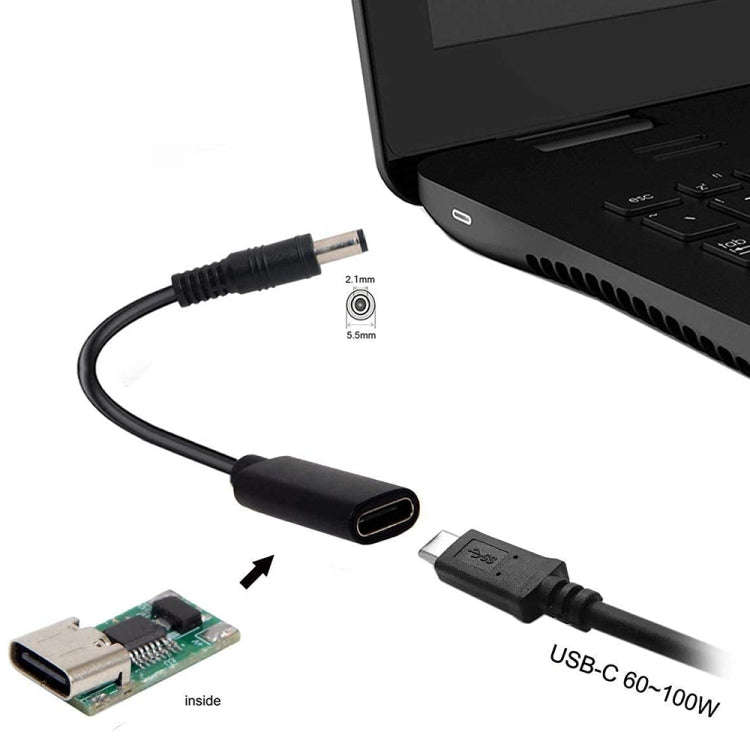 DP USB-C / Type-C to 5.5 x 2.1mm Power Adapter Charger Cable, 5.5 x 2.1mm