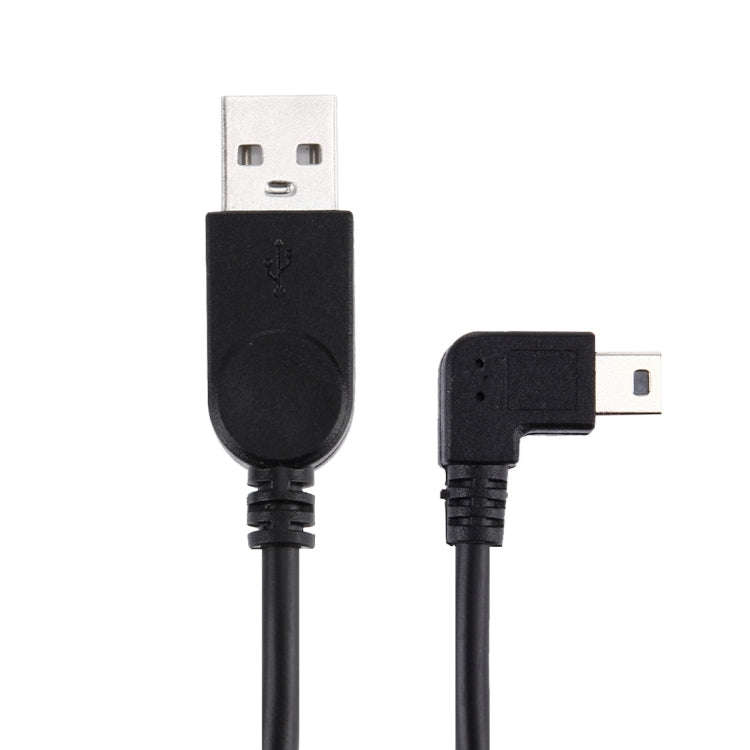 90 Degree Angle Left Mini USB to USB Data / Charging Cable, Length: 28cm, Left Angle Mini USB
