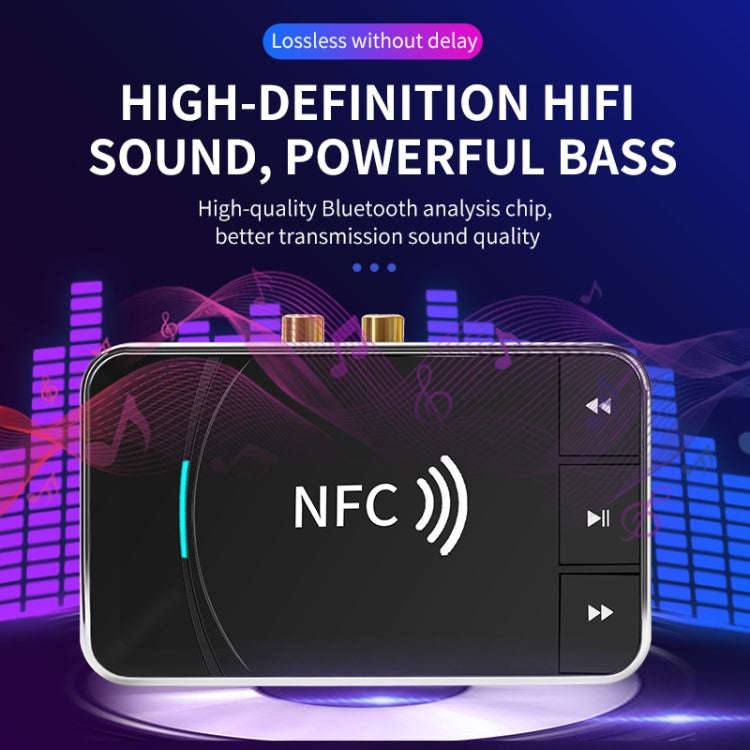 N100 NFC Desktop Bluetooth 5.0  Receiver & Transmitter Car Bluetooth Speaker Audio Adapter, N100