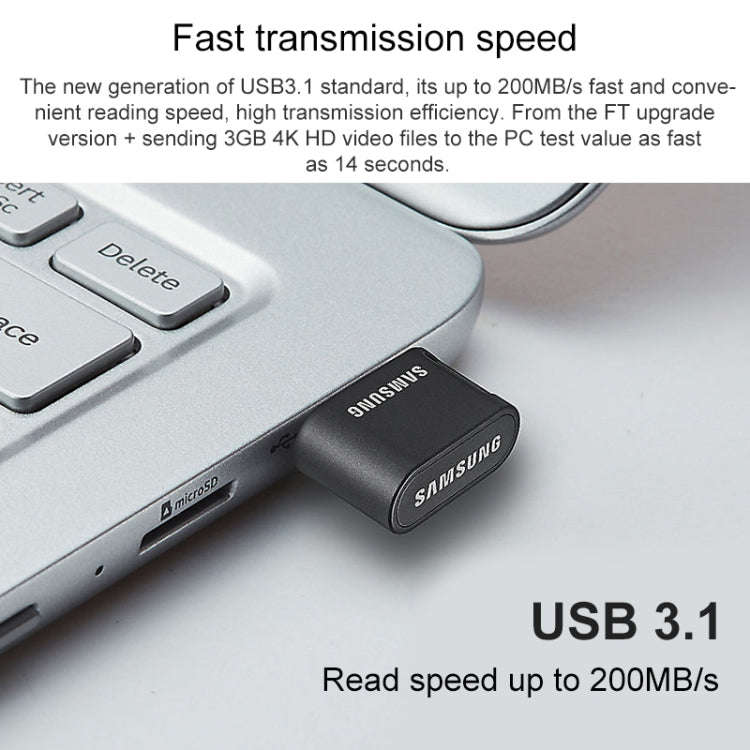 Original Samsung FIT Plus 64GB USB 3.1 Gen1 U Disk Flash Drives, 64GB