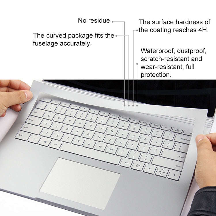 4 in 1 Notebook Shell Protective Film Sticker Set for Microsoft Surface Book 13.5 inch, For Surfa...