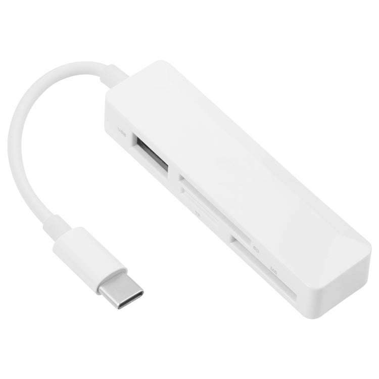 4 in 1 MS + SD + TF + USB2.0 Multi-function Card Reader for Type-C Devices, Type-C
